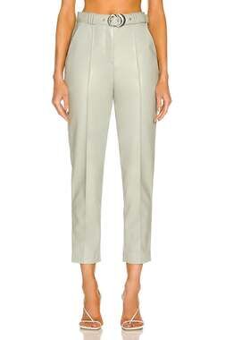 Simkhai Vegan Leather Teal Pauline Size 4 Pants